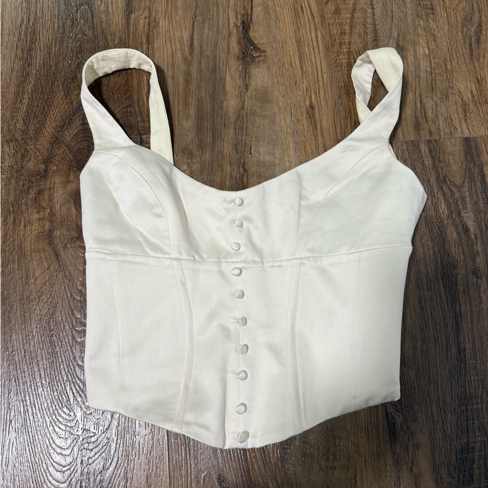 Ivory Satin Corset Mistress Rocks